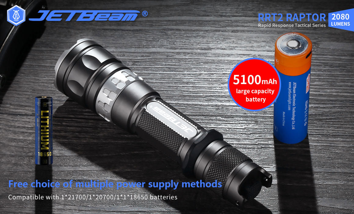 JETBEAM RRT2 RAPTOR 2080Lm Rechargeable Flashlight