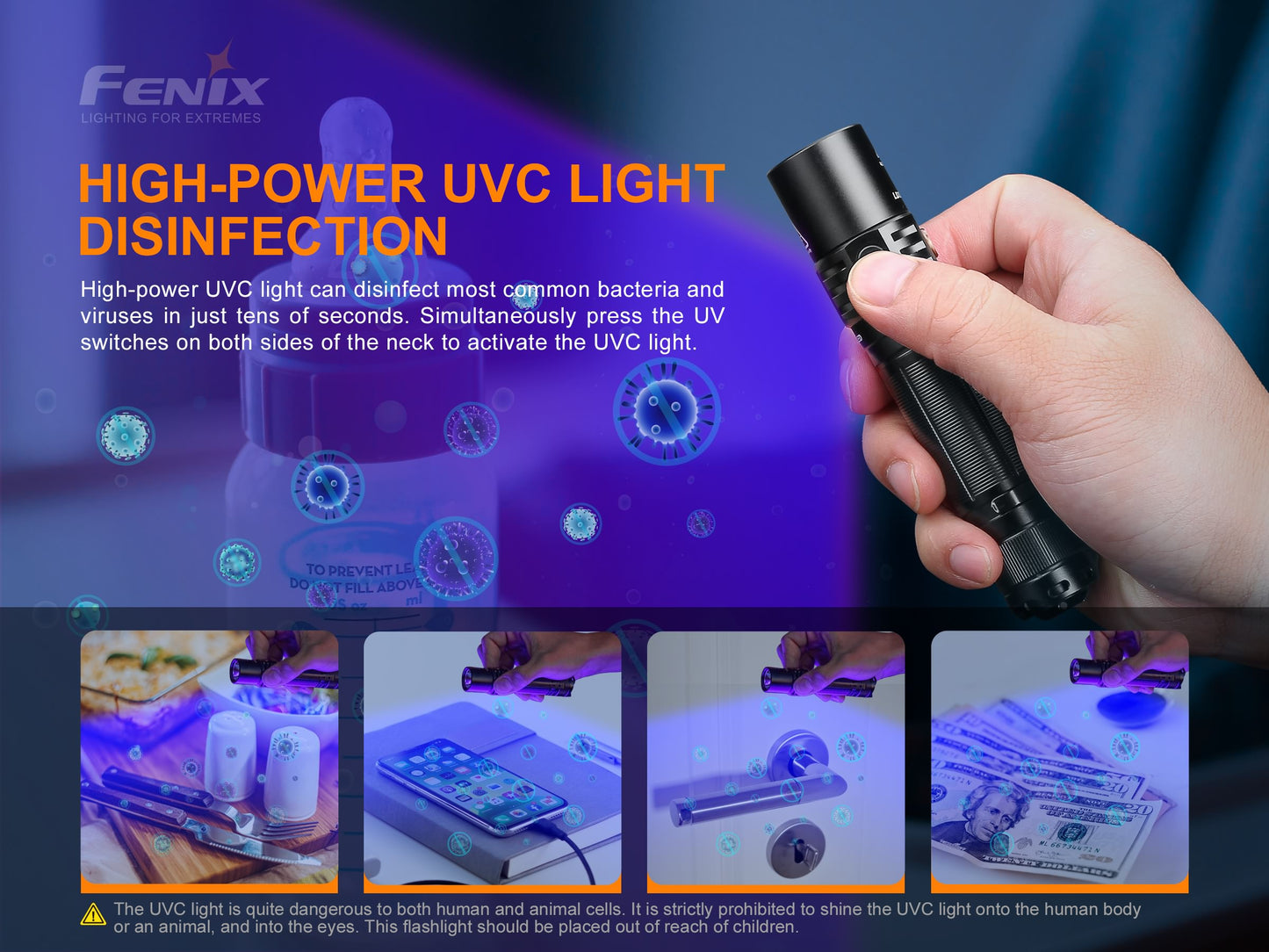 Fenix LD32 UVC Portable Outdoor Flashlight