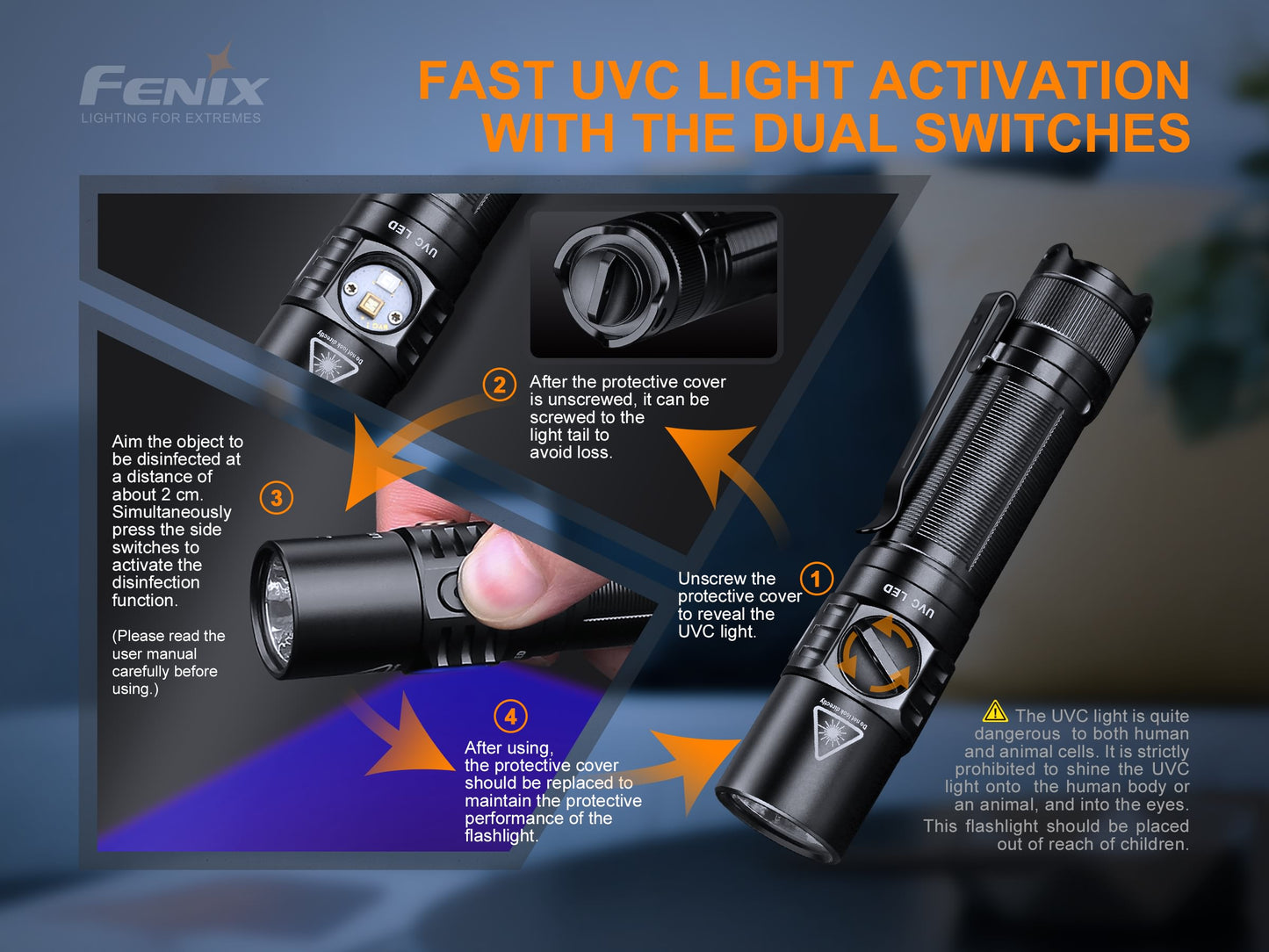 Fenix LD32 UVC Portable Outdoor Flashlight