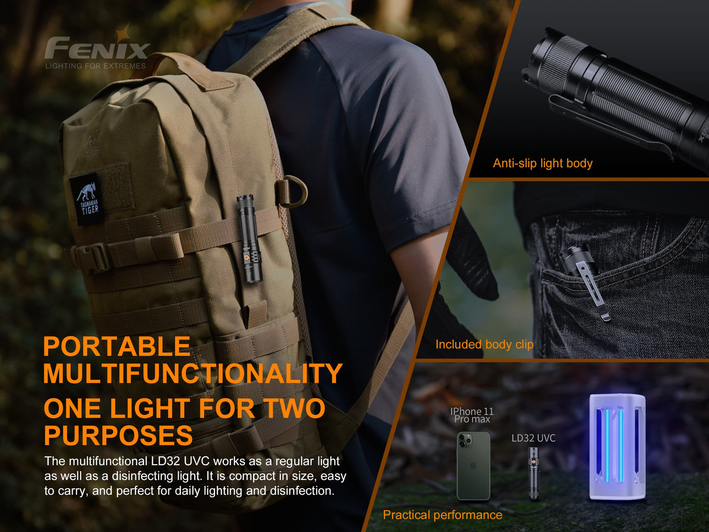 Fenix LD32 UVC Portable Outdoor Flashlight