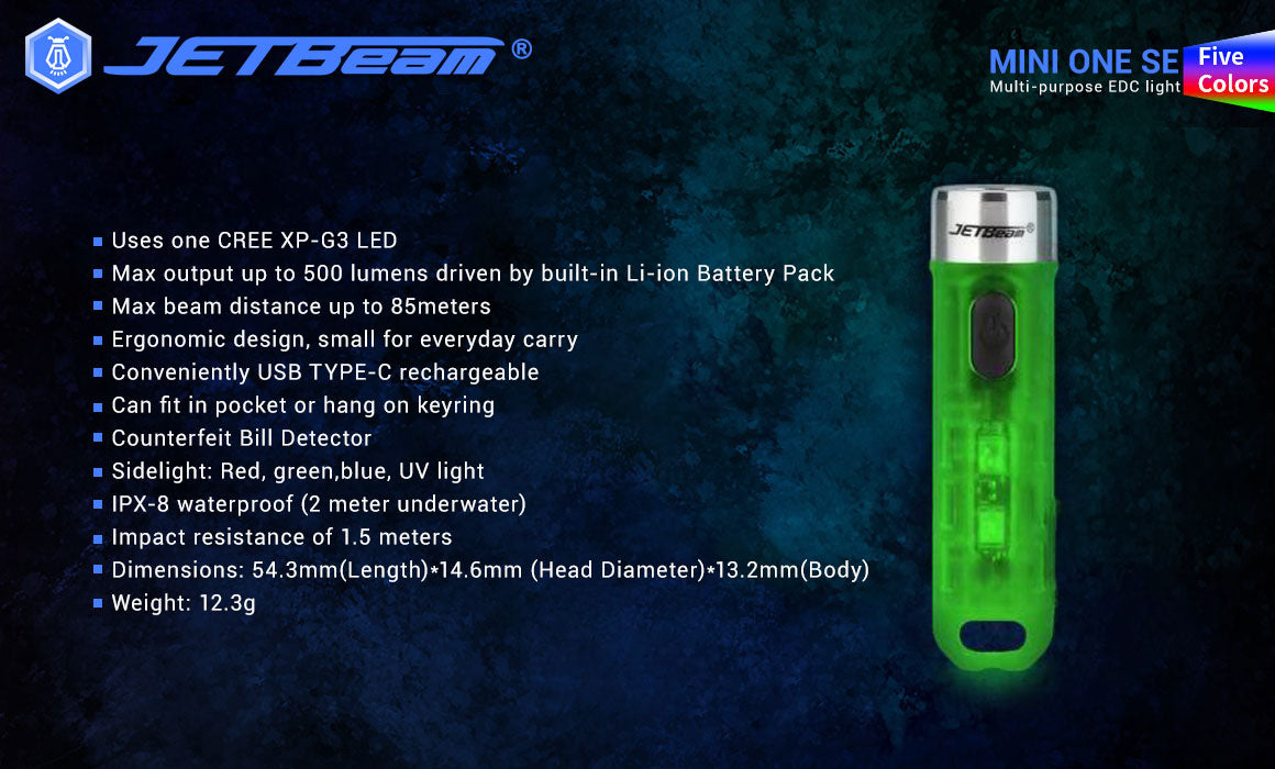 JETBeam MINI ONE Rechargeable Keylight SE