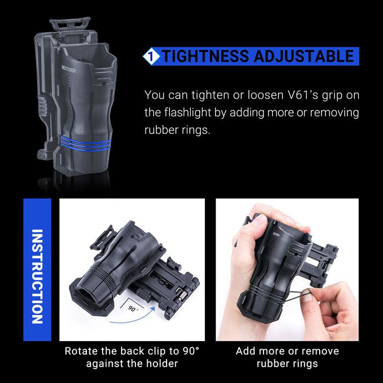 NEXTORCH V61 Compatible Flashlight Holder