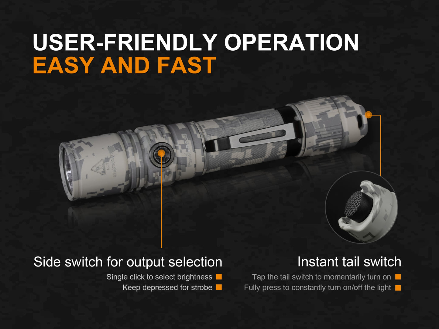 Fenix PD35 Camo Rechareable Flashlight