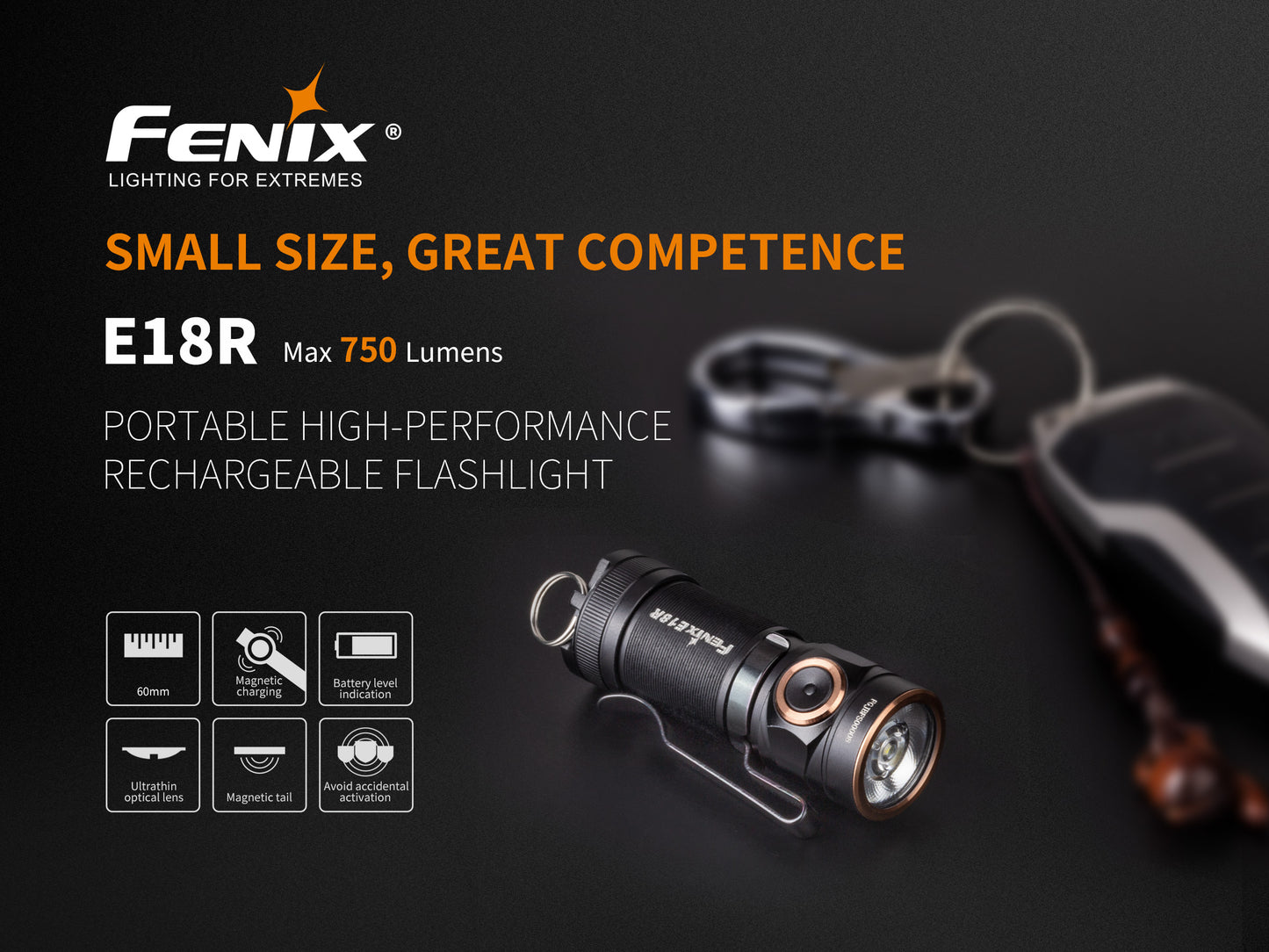 Fenix E18R Portable Rechargeable Flashlight