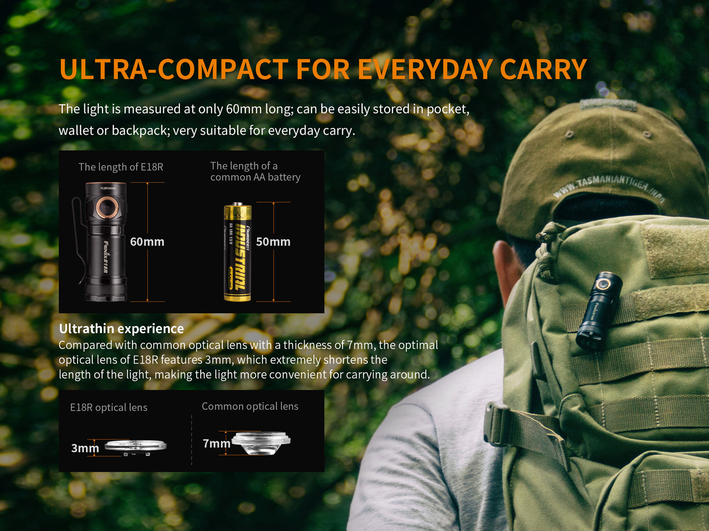 Fenix E18R Portable Rechargeable Flashlight