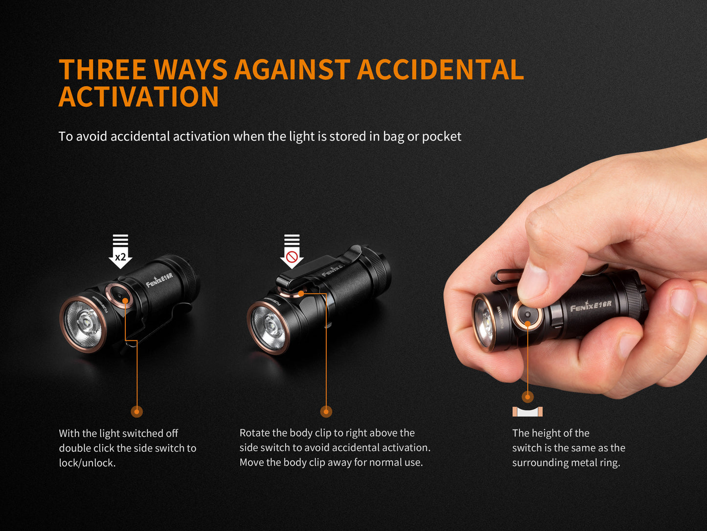Fenix E18R Portable Rechargeable Flashlight
