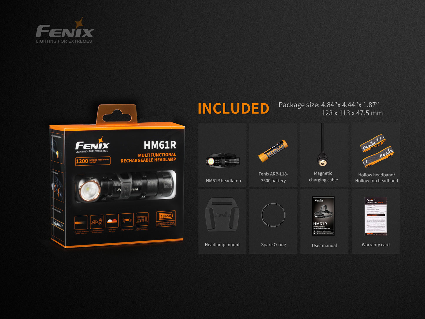 Fenix HM61R Multifunctional Rechageable Headlamp