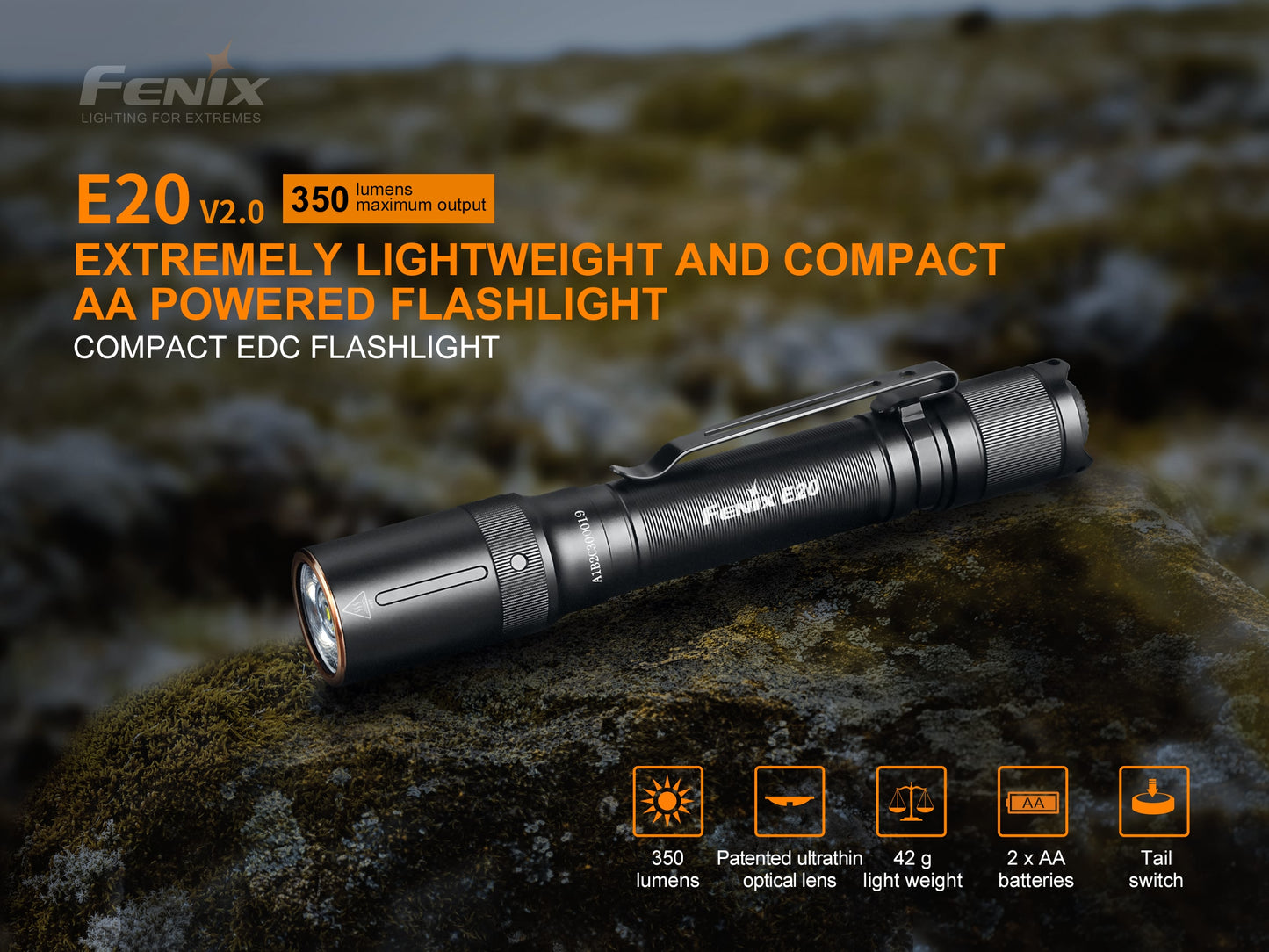 FENIX E20 V2.0 AA FLASHLIGHT