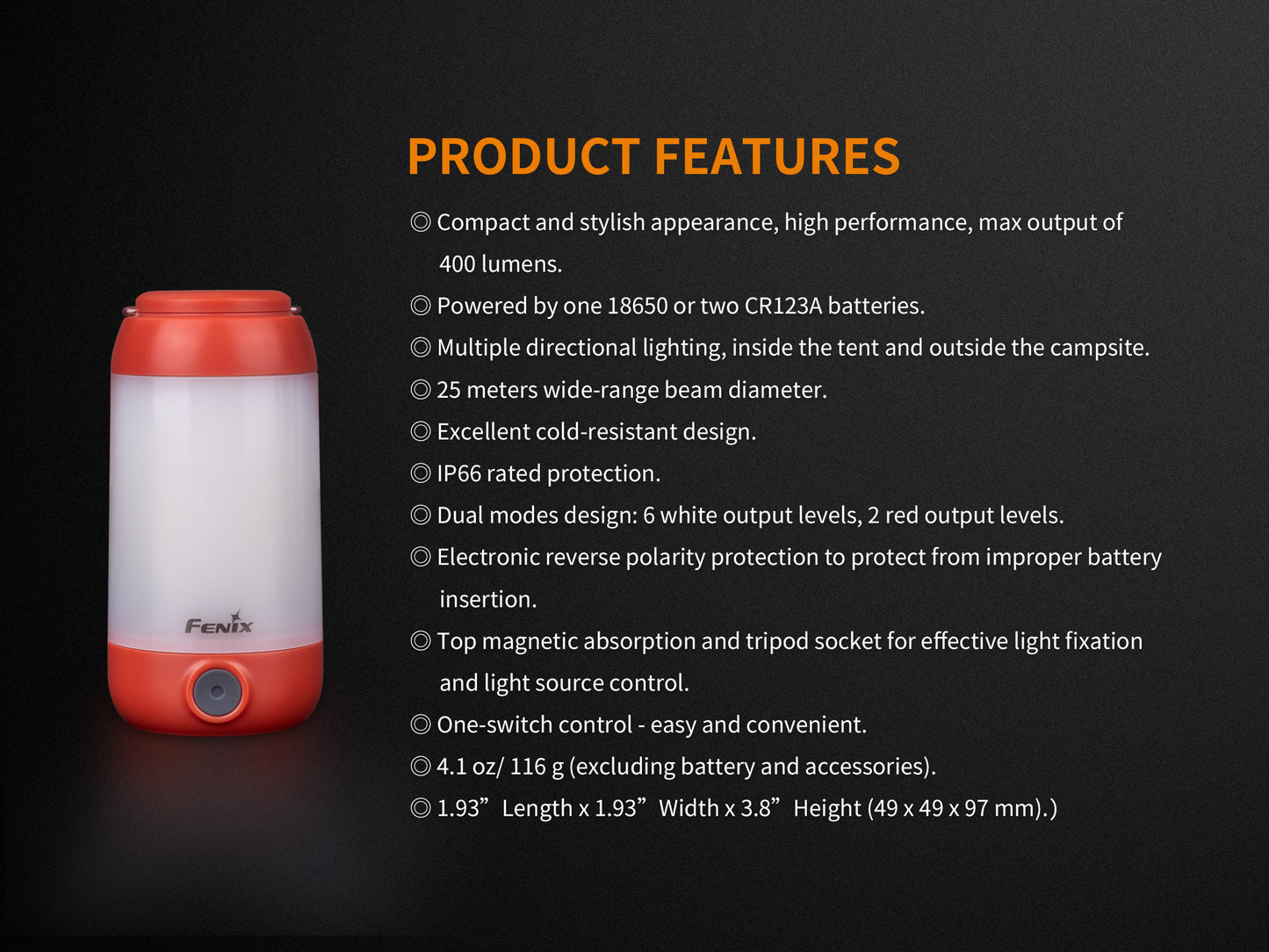 Fenix CL26R High-Performance Rechargeable Camping Lantern