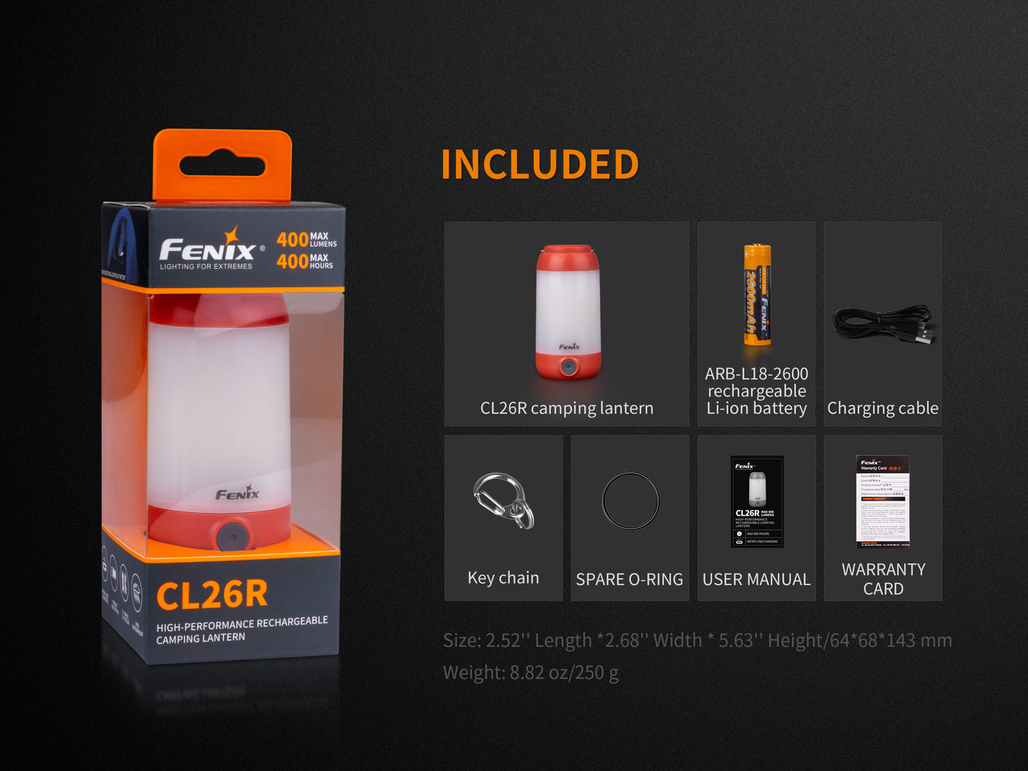 Fenix CL26R High-Performance Rechargeable Camping Lantern