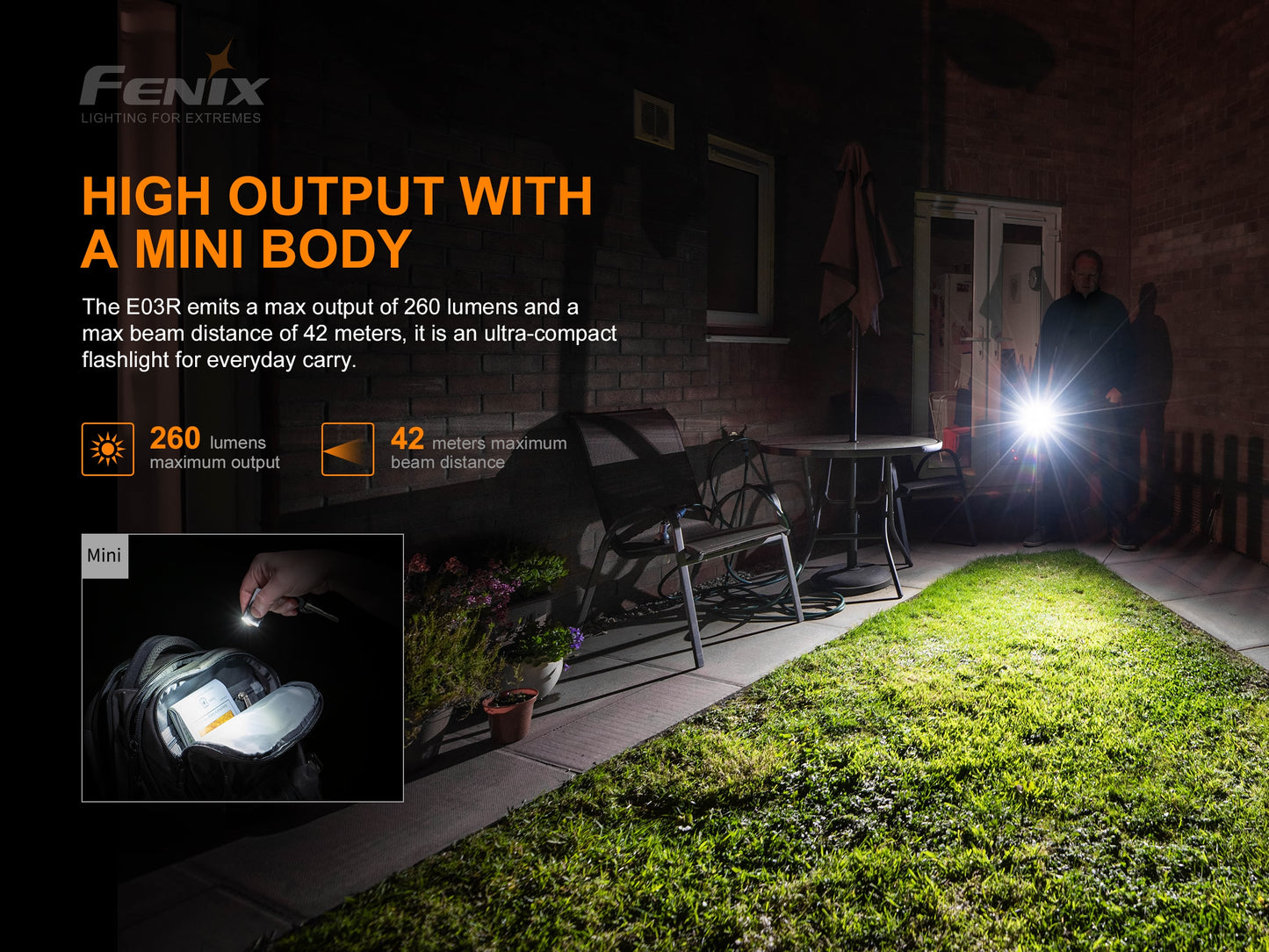 FENIX E03R KEYCHAIN FLASHLIGHT