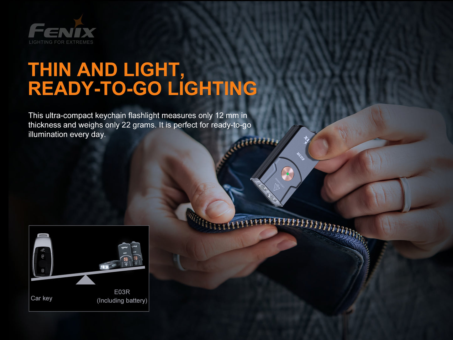FENIX E03R KEYCHAIN FLASHLIGHT