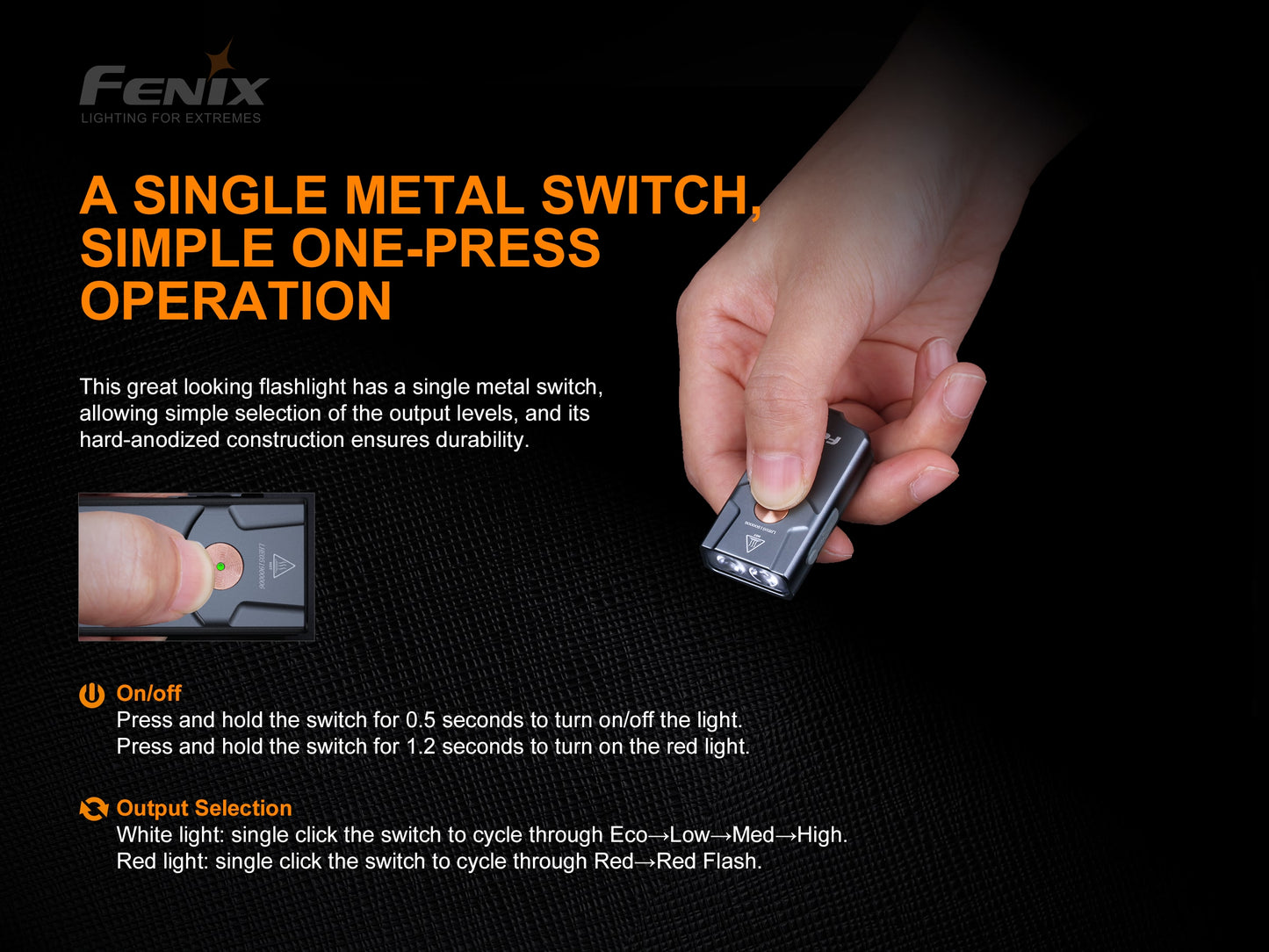FENIX E03R KEYCHAIN FLASHLIGHT