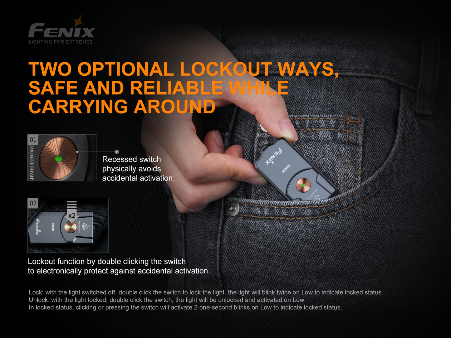 FENIX E03R KEYCHAIN FLASHLIGHT
