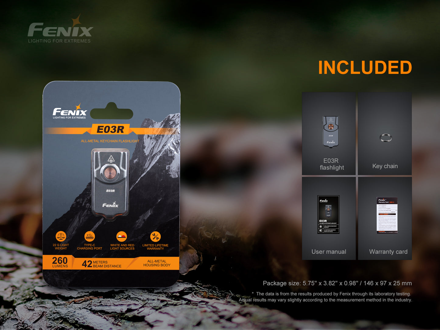 FENIX E03R KEYCHAIN FLASHLIGHT