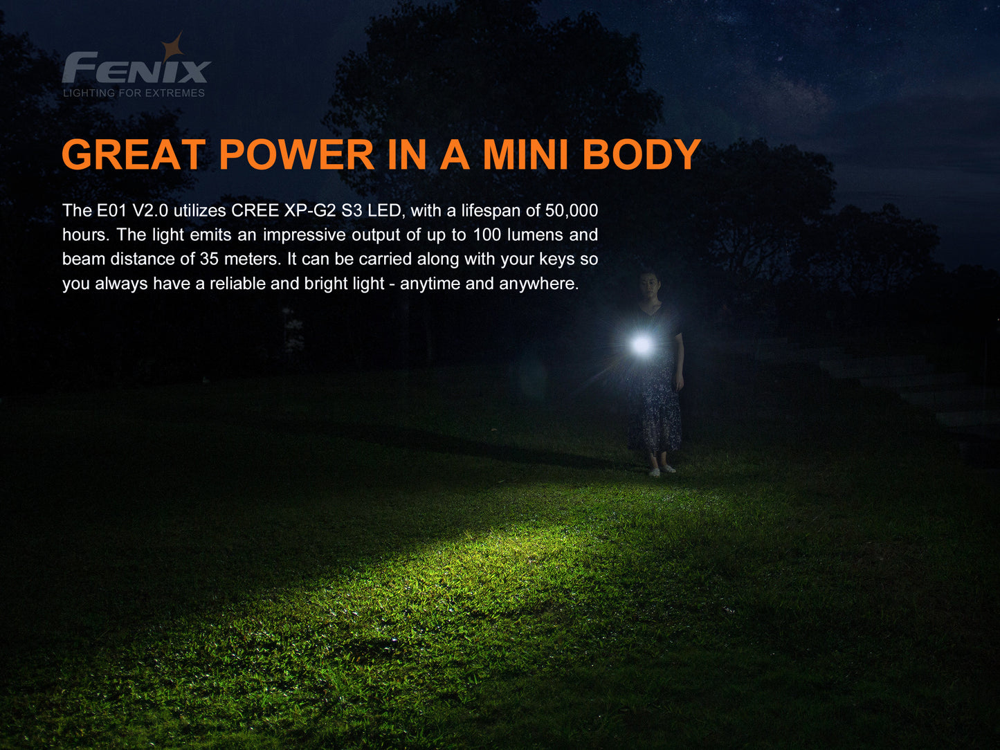 Fenix E01 V2.0 Mini Keychain Flashlight