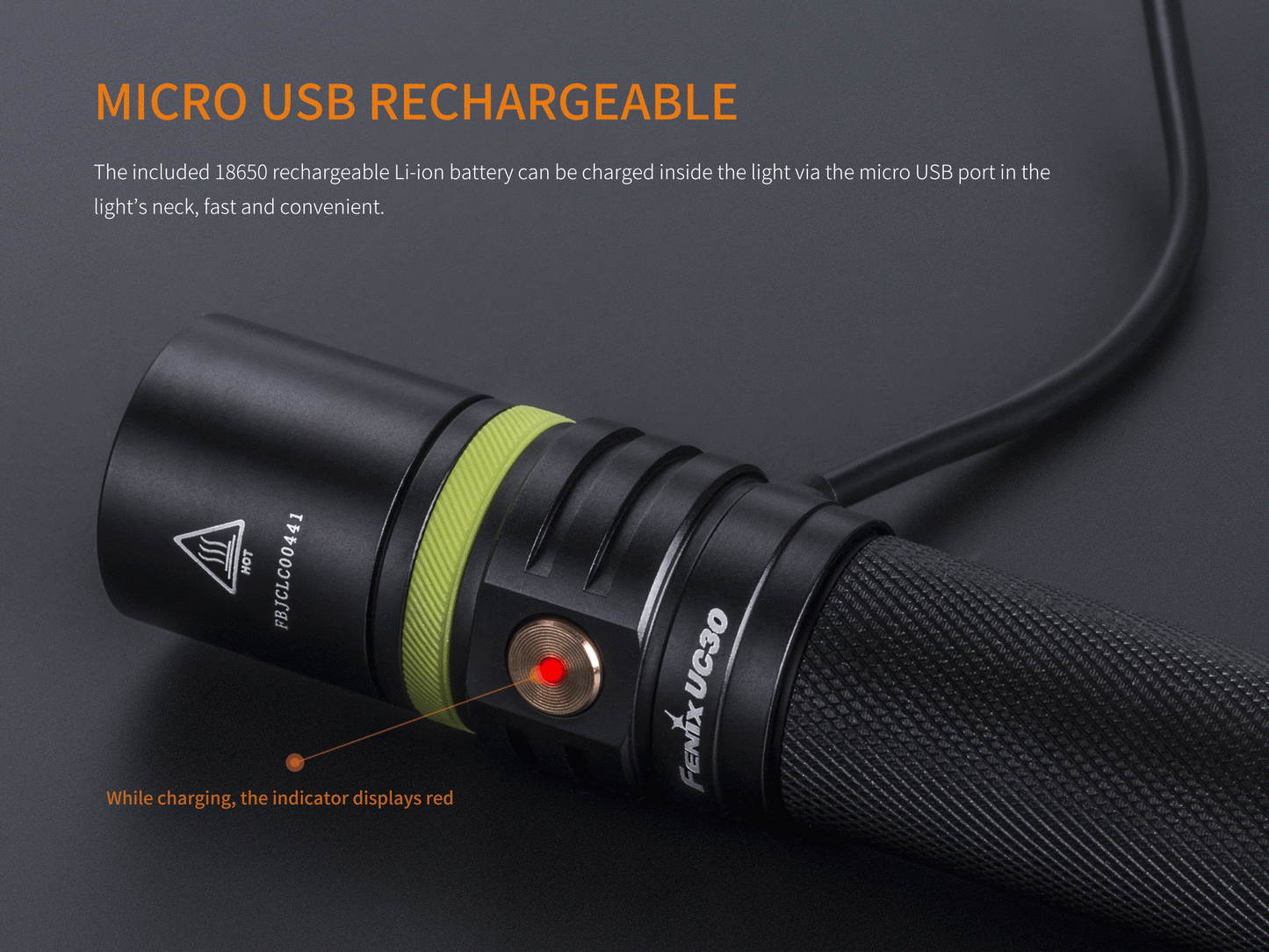 FENIX UC30 USB RECHARGEABLE FLASHLIGHT