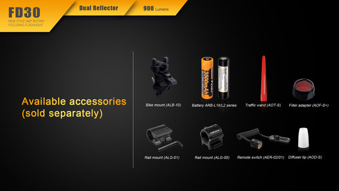 FENIX FD30 FOCUS FLASHLIGHT