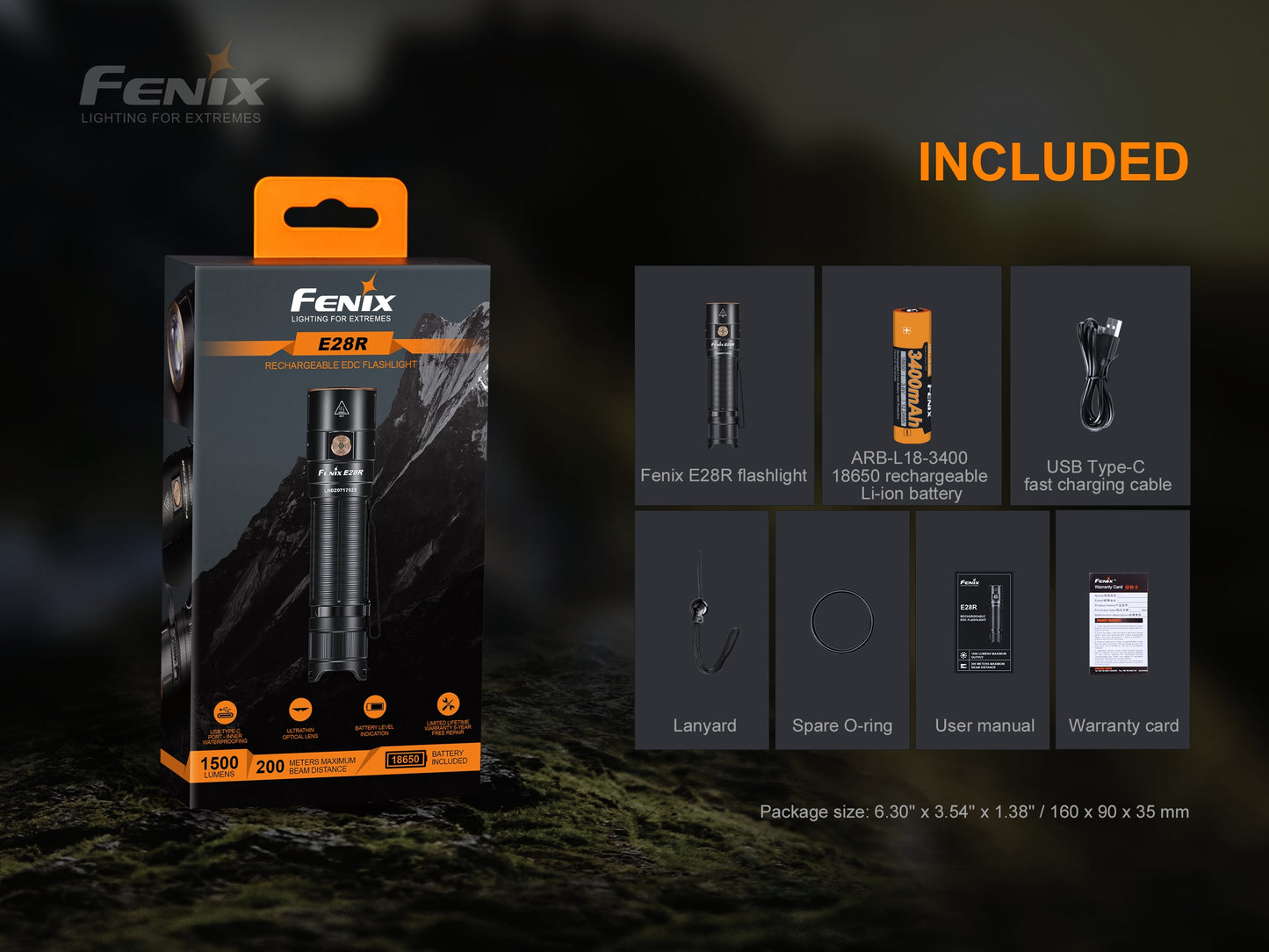 Fenix E28R Rechareable EDC Flashlight