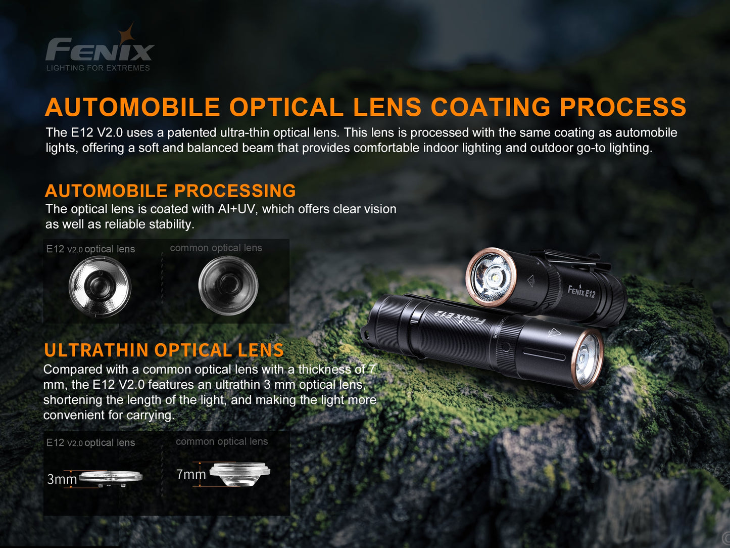 Fenix E12 Ultra-Compact AA EDC Flashlight