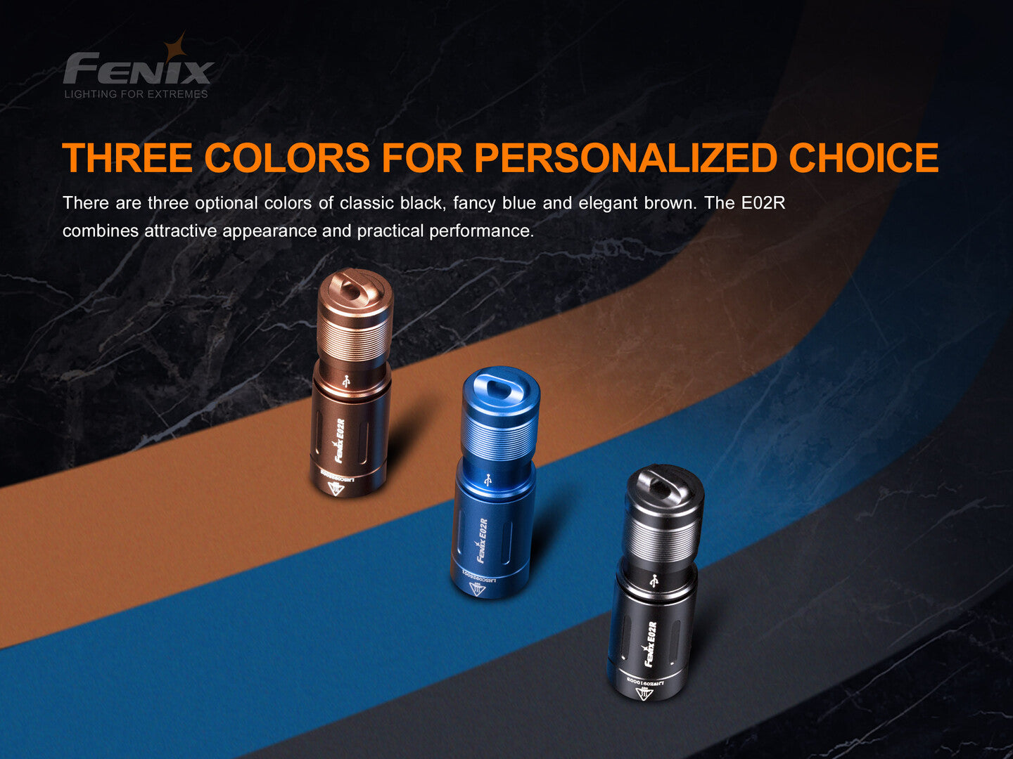 Fenix E02R:超亮度 USB 可充電式鑰匙扣手電筒
