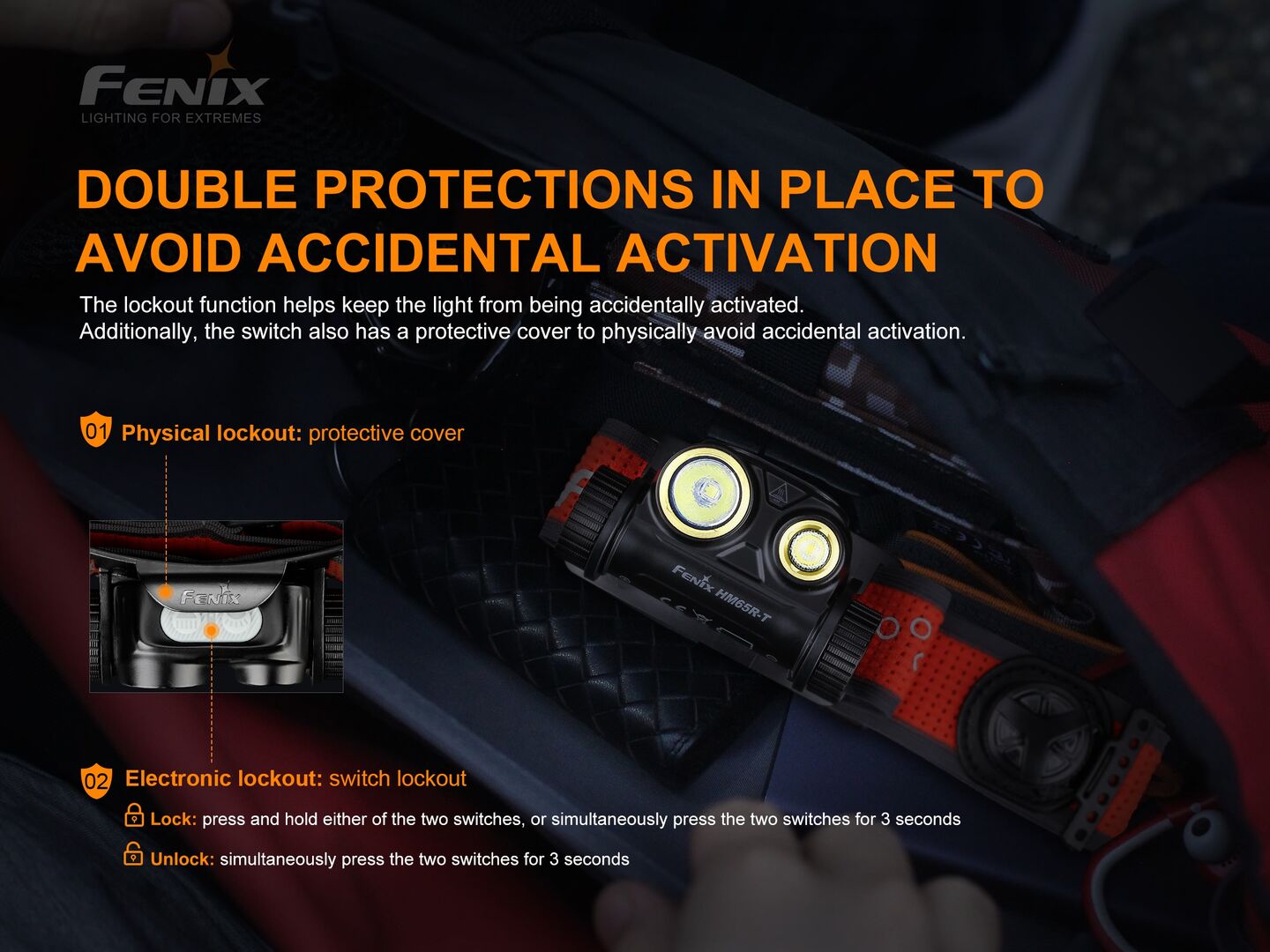 Fenix HM65R-T LIGHTWEIGHT MAGNESIUM TRAIL RUNNING HEADLAMP