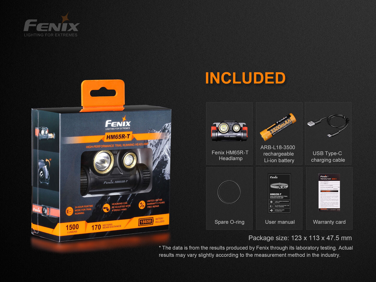 Fenix HM65R-T LIGHTWEIGHT MAGNESIUM TRAIL RUNNING HEADLAMP