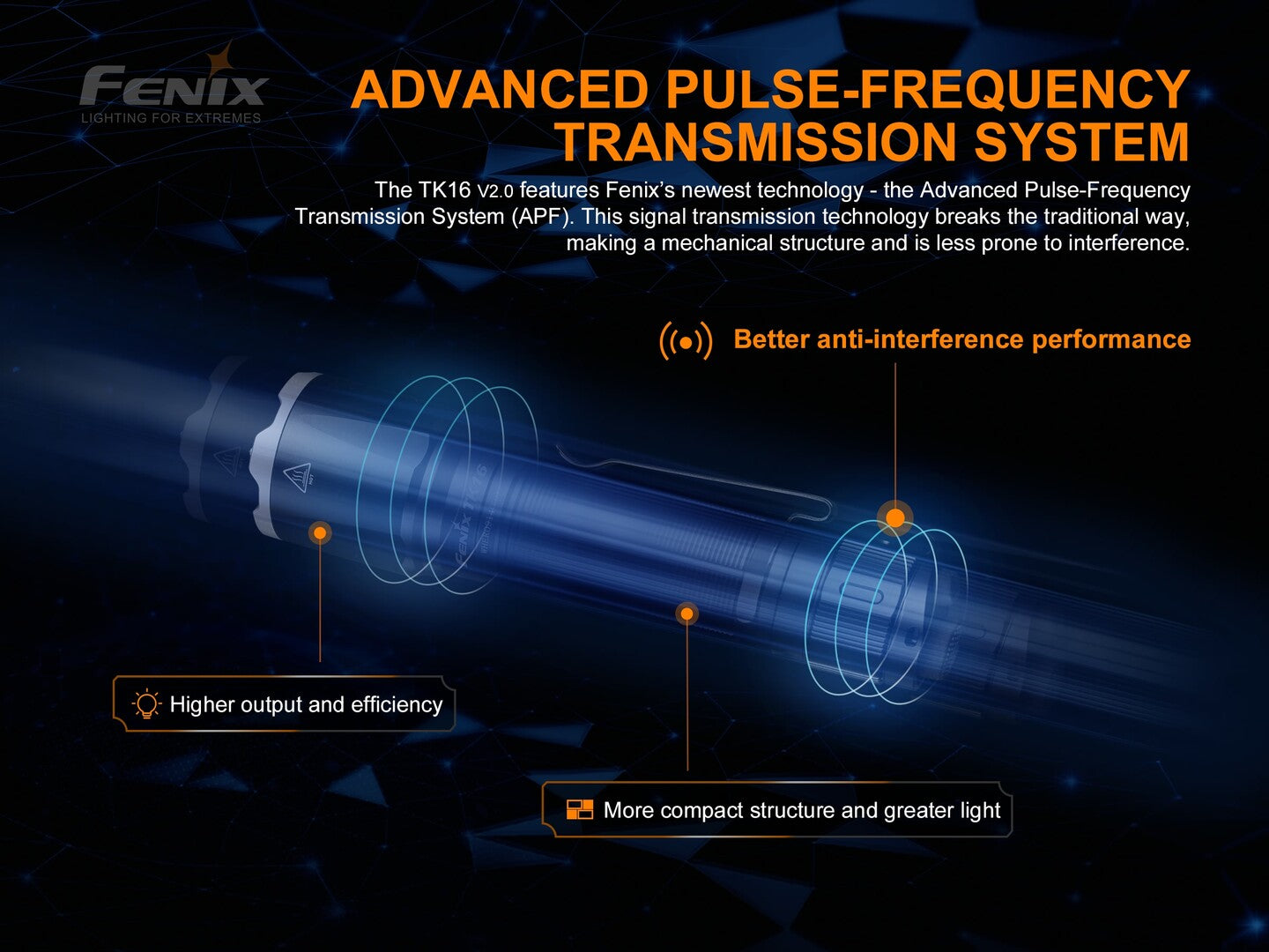 FENIX TK16 V2.0 DUAL TAIL SWITCH TACTICAL FLASHLIGHT