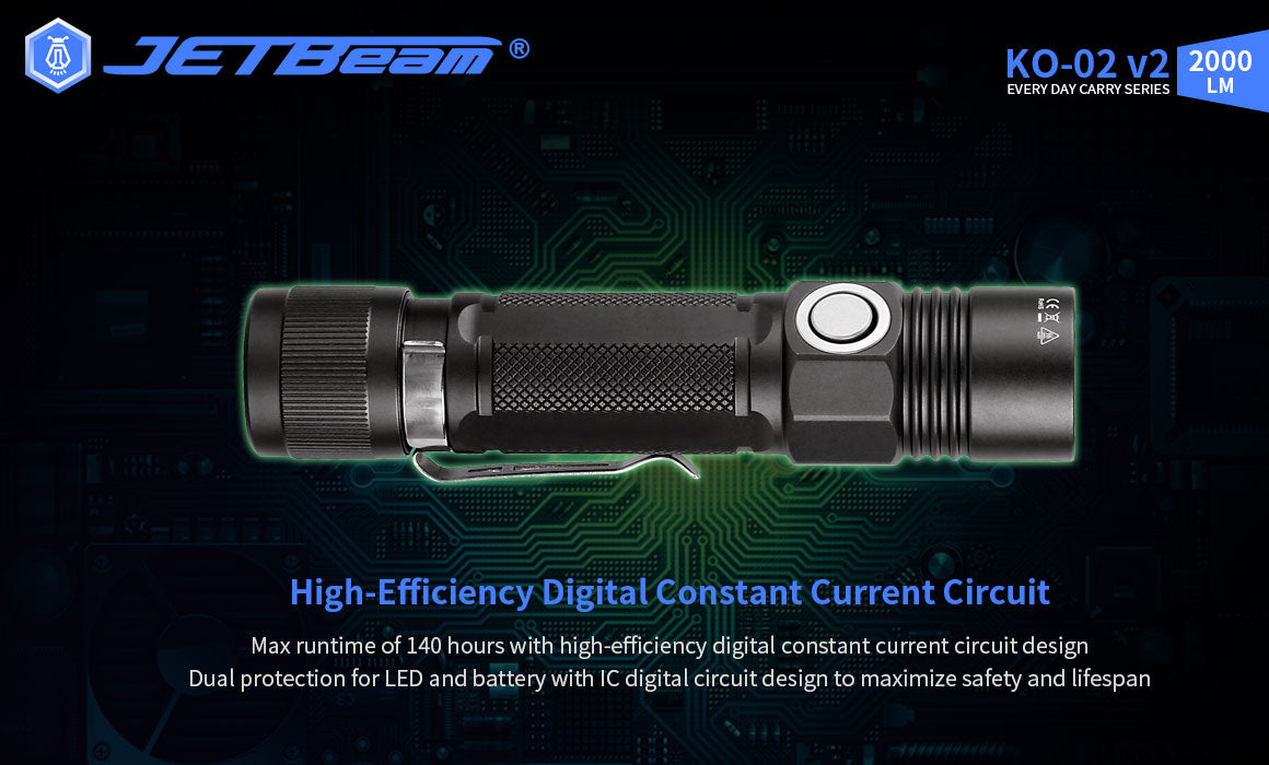 JETBeam KO-02 EDC High Brightness Flashlight
