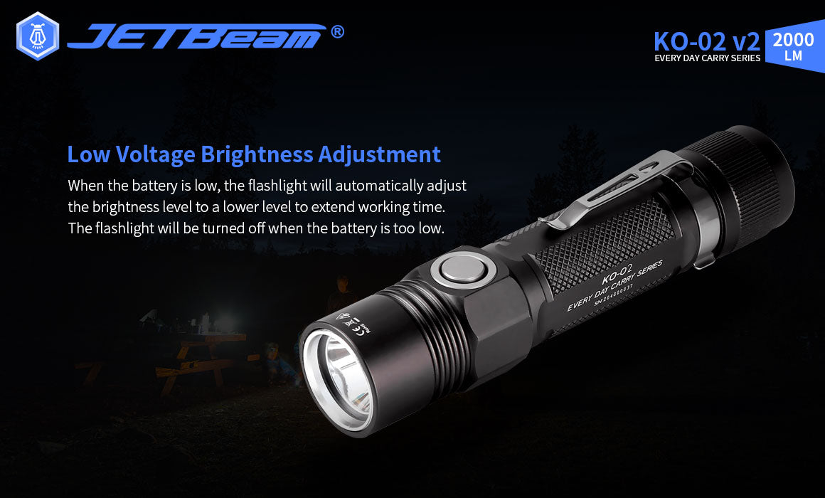 JETBeam KO-02 EDC High Brightness Flashlight