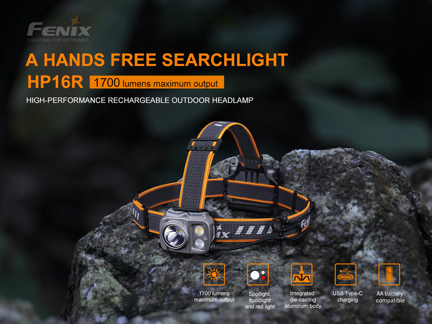 Fenix HP16R 可充電式高效能戶外頭燈
