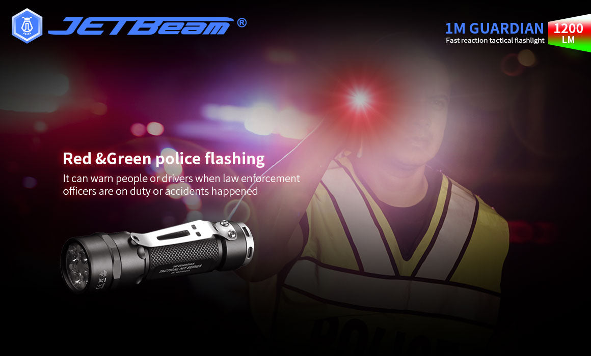 JETBeam 1M Guardian Fast Reaction Tactical Flashlight