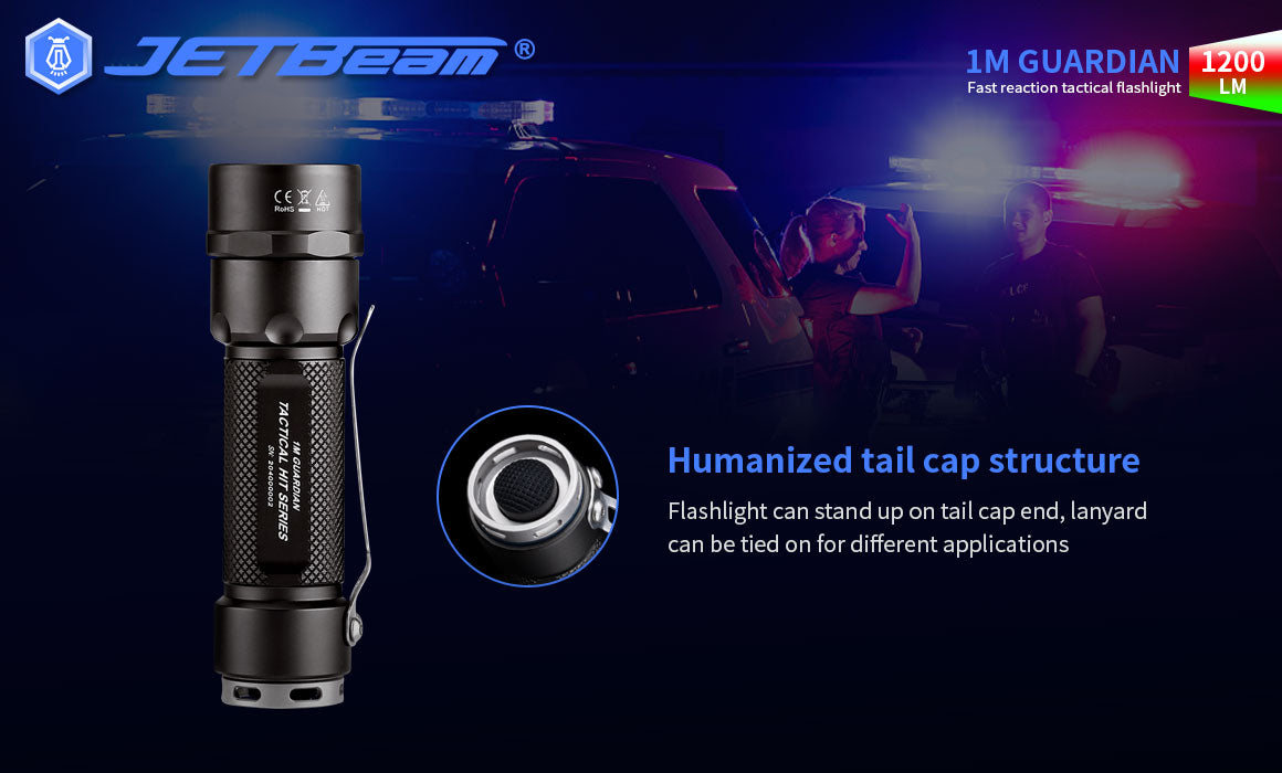 JETBeam 1M Guardian Fast Reaction Tactical Flashlight