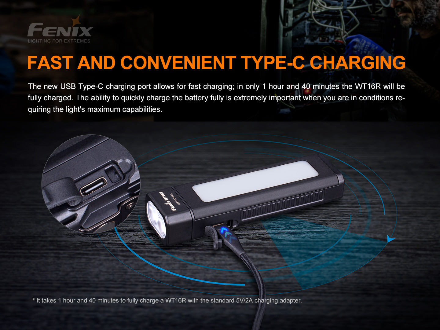 Fenix WT16R RECHARGEABLE MULTIPURPOSE WORK LIGHT