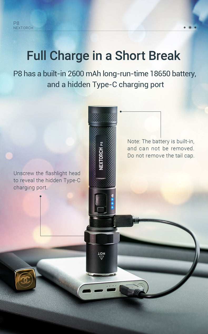 NEXTORCH P8 High Output Cylindrical Flashlight