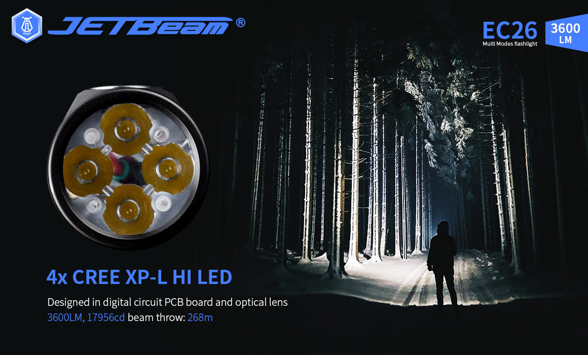 JETBeam 3600Lm EC26 Multi Flashlight
