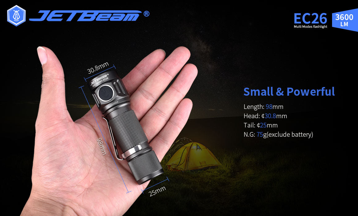 JETBeam 3600Lm EC26 Multi Flashlight