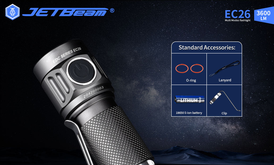 JETBeam 3600Lm EC26 Multi Flashlight