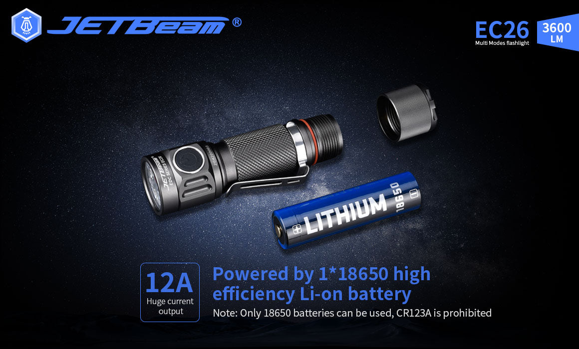JETBeam 3600Lm EC26 Multi Flashlight