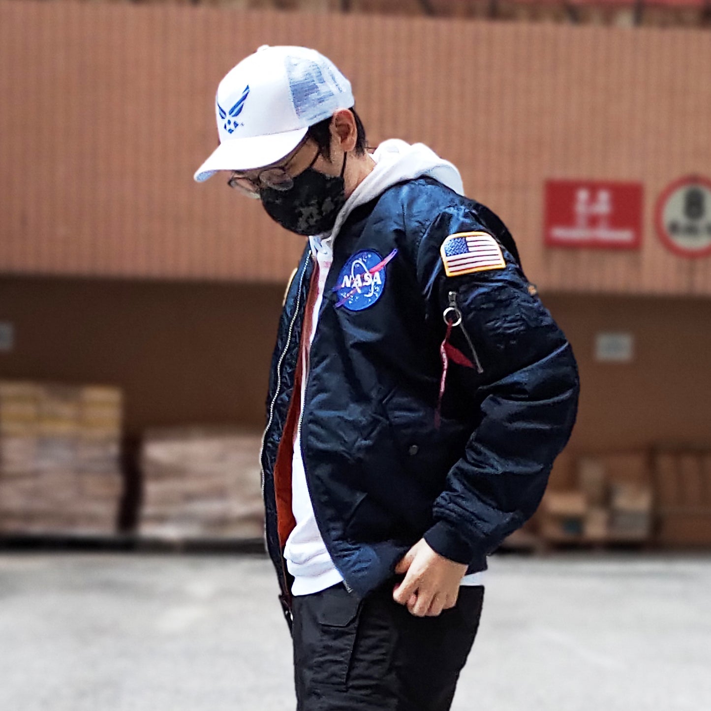 ALPHA MA-1 NASA FLIGHT JACKET (REPLICA BLUE)