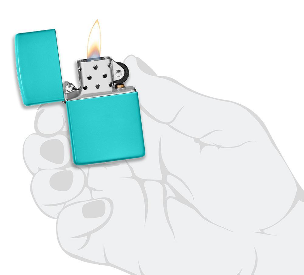 Zippo 平面綠松石色打火機 #22