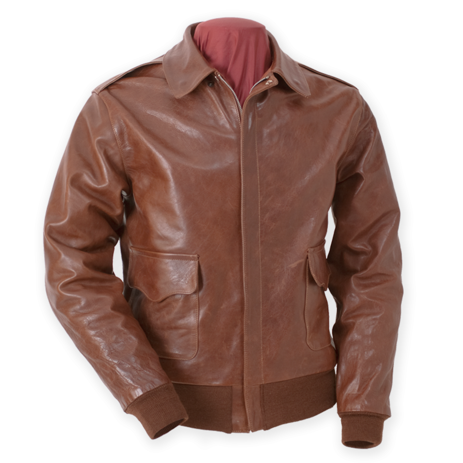 A-2 Type U.S. Air Force WWII Flight Leather Jacket - Eastman® Havana Brown Horsehide 'Slender'