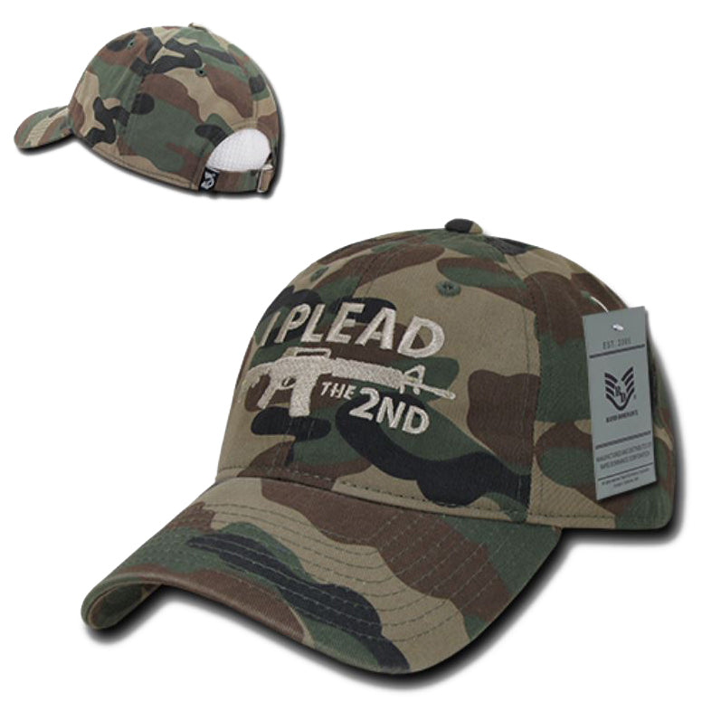"I Plead the 2nd" Text Embroidered Cap