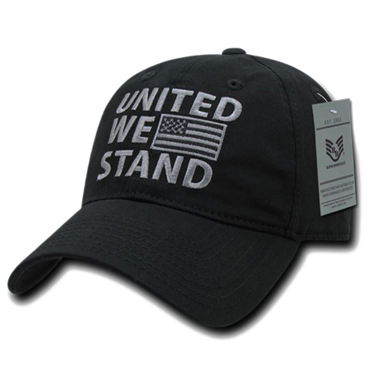 "UNITED WE STAND" Text Embroidered Cap