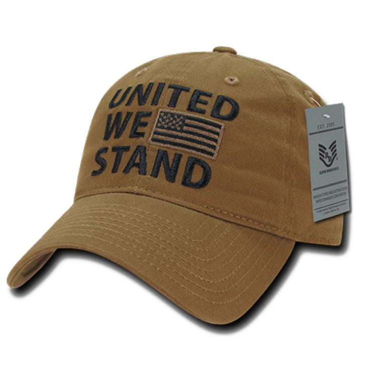 "UNITED WE STAND" Text Embroidered Cap