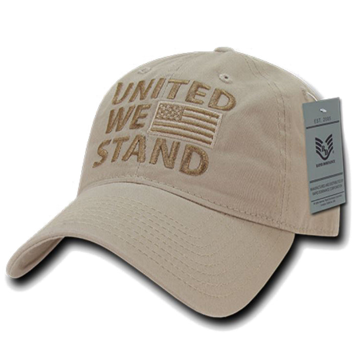 "UNITED WE STAND" Text Embroidered Cap