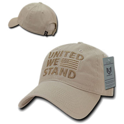 "UNITED WE STAND" Text Embroidered Cap