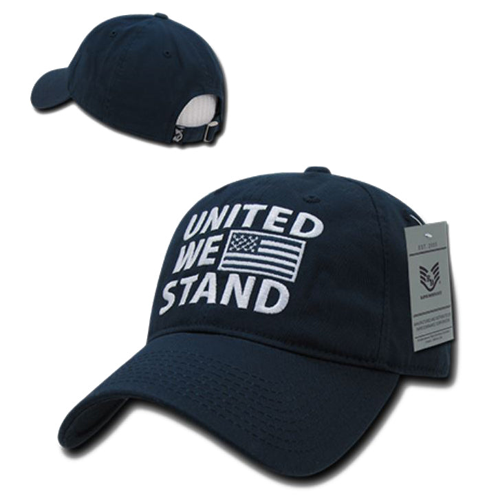 "UNITED WE STAND" Text Embroidered Cap