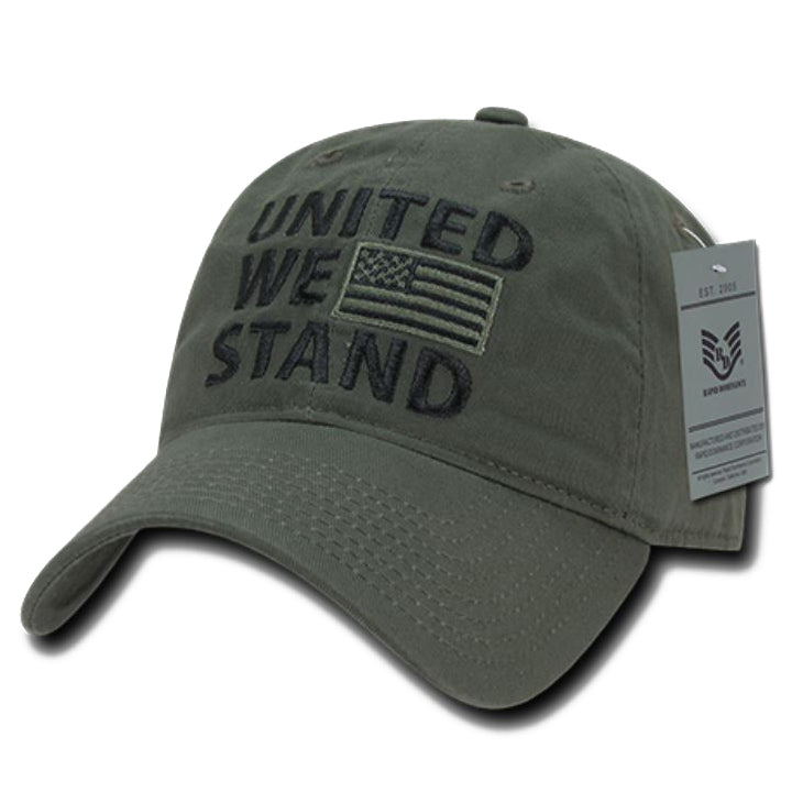 "UNITED WE STAND" Text Embroidered Cap