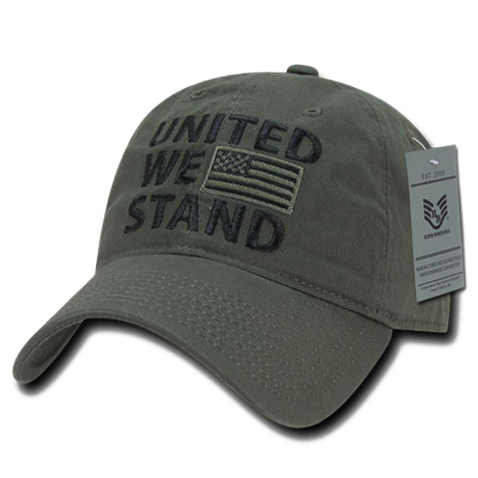 "UNITED WE STAND" Text Embroidered Cap